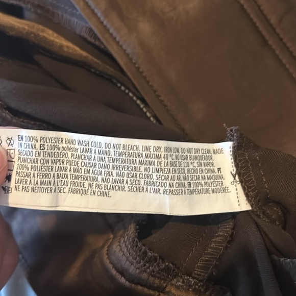 Forever 21 Brown Satin Wide-Leg Pants Size Medium - Picture 6 of 7